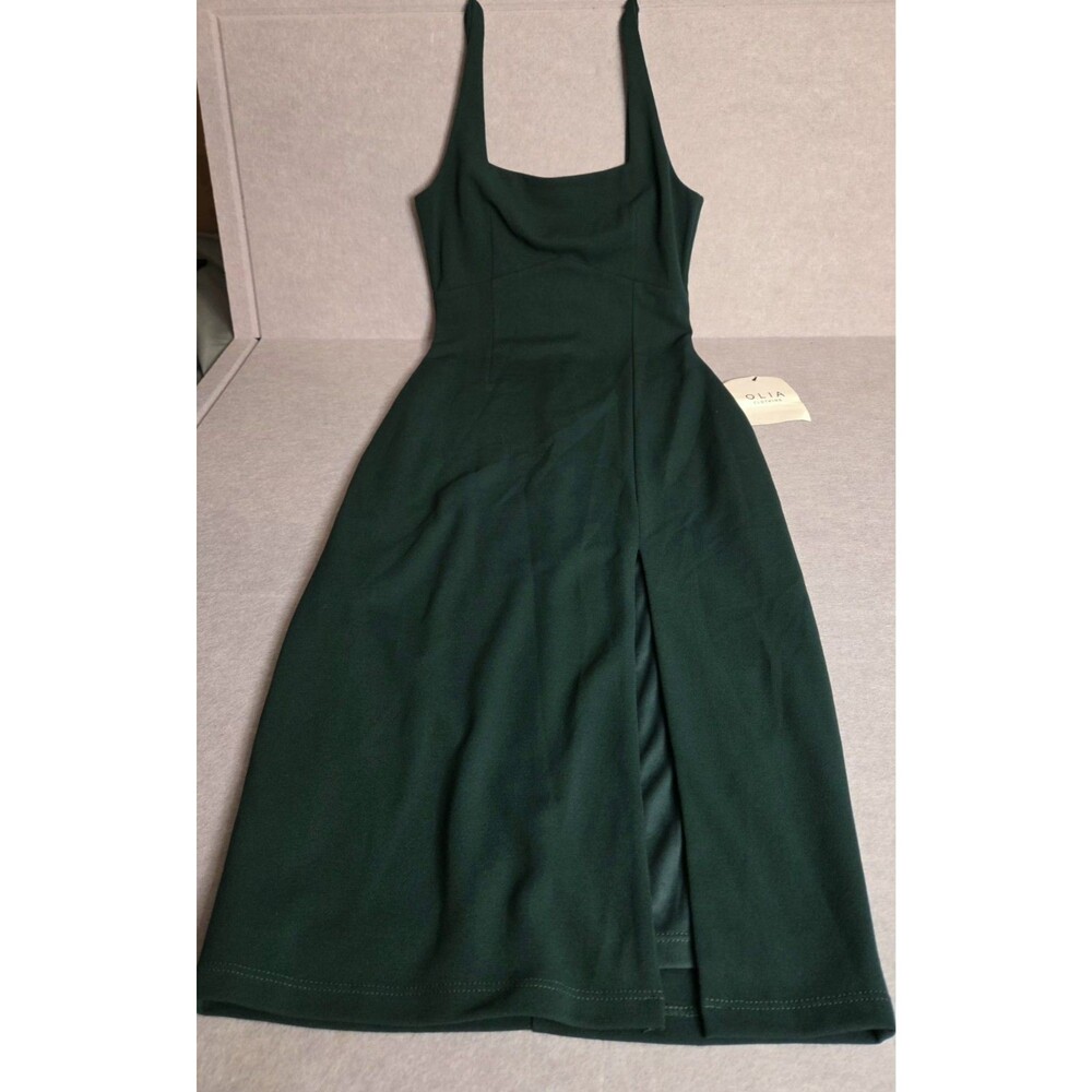 Olia Windsor Emerald Green Sleeveless Bodycon Midi Dress Sz S NWT PROTOTYPE